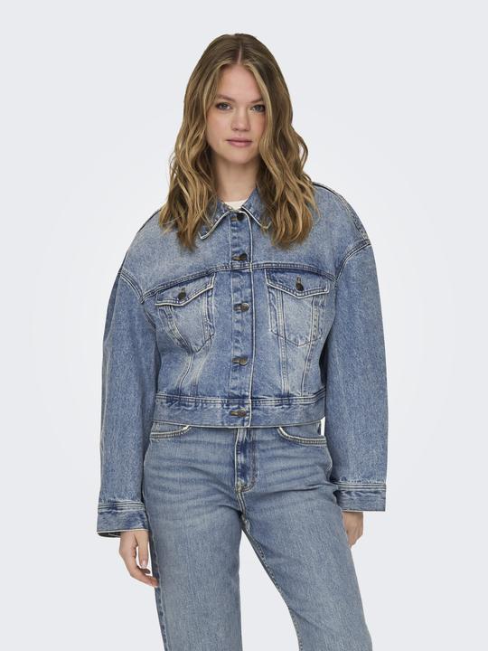 Produktbild Only Fly-Away Kragen Tief angesetzte Schulter Jacke Jeansjacke (S)