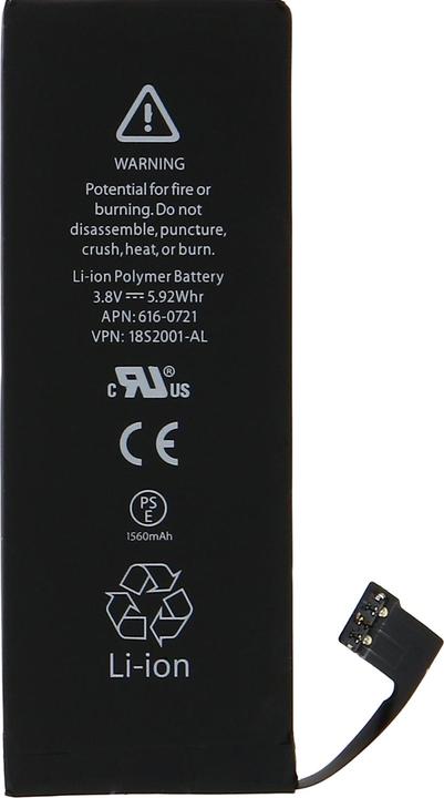 Image du produit Clappio Batterie d'échange 1500 mAh pour Apple iPhone 5S