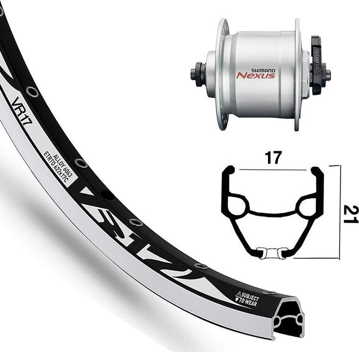 Rodi VR17 Vorderrad 622-17 36L mit DH-3N30 Nabendynamo (Vorderrad, 28")