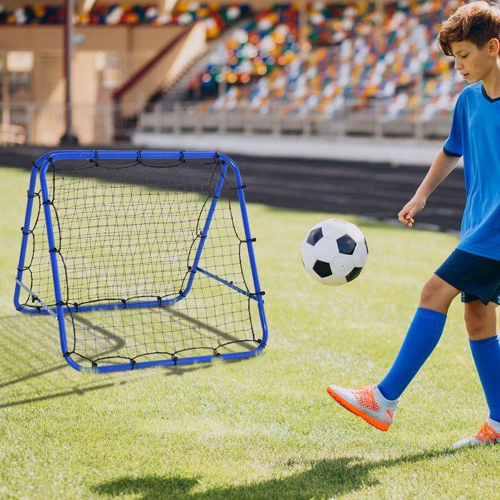Produktbild Swisshandel24 Fussball Rebounder Kickback Tor Rückprallwand Netz beidseitiger Rückprall Verstellbar in 5 Stufen St