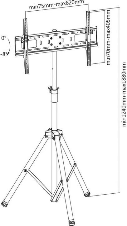 Actual product image myWall HT 10 L TV stand 94.0 cm (37" 177.8 cm (70" Tiltable (Universal, 70", 35 kg)