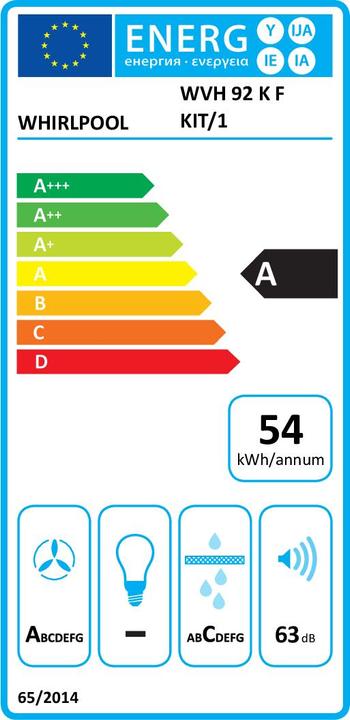 Label énergétique Whirlpool WVH 92 K F KIT/1