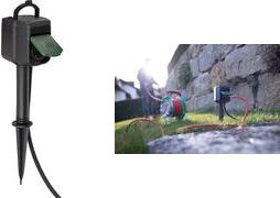 Actual product image Brennenstuhl Connect WIFI garden socket with ground spike and mounting plate IP44 2-fold 10m H07RN-F3G1,5 (2 x, CEE 7/3, 10 m)