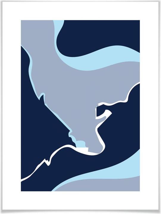 Actual product image Trenddeko Abstract Blue (40 x 50 cm)