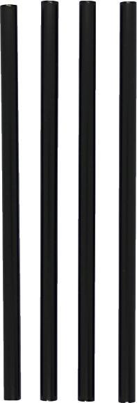 Actual product image Papstar Straws - - Tubes PP BLACK Box a 25 cm / 8 mm Germany (8100 x)