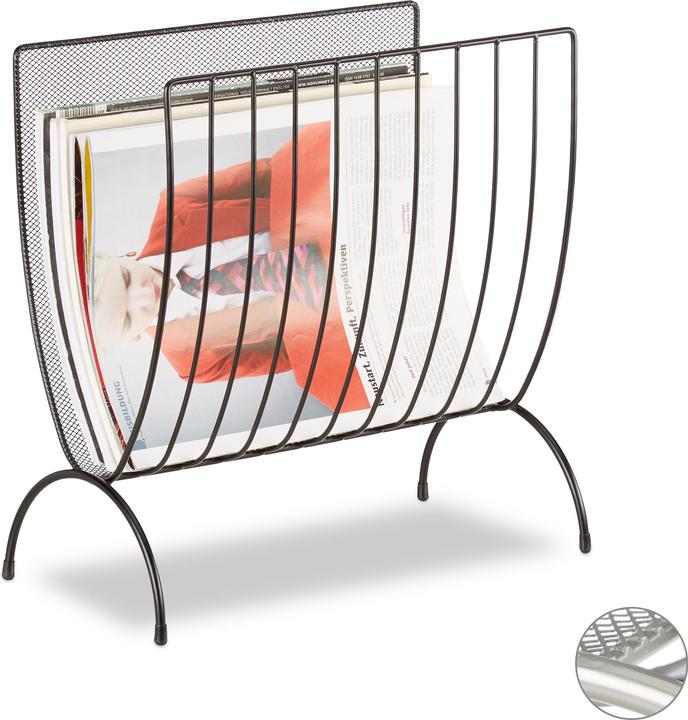 Actual product image Relaxdays Metal Newspaper Stand (34 x 18 x 35 cm)