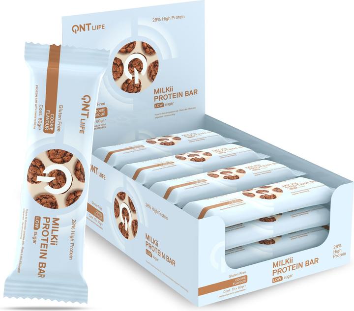 Actual product image QNT Milkii Protein Bar 12x60g (Cookie, 12 pcs., 720 g)