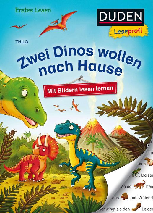 Immagine prodotto Duden Leseprofi – Mit Bildern lesen lernen: Zwei Dinos wollen nach Hause, Erstes Lesen (Tedesco, Pascal Nöldner, THiLO, 2019)