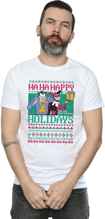Image du produit - T-shirt JOKER AND HARLEY QUINN HA HA HAPPY HOLIDAYS - Homme (XL)