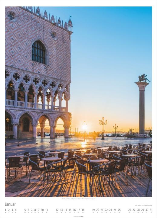 Produktbild Venezia Kalender 2026 - La Serenissima (49 x 68 cm, Harter Einband, Deutsch, Englisch)