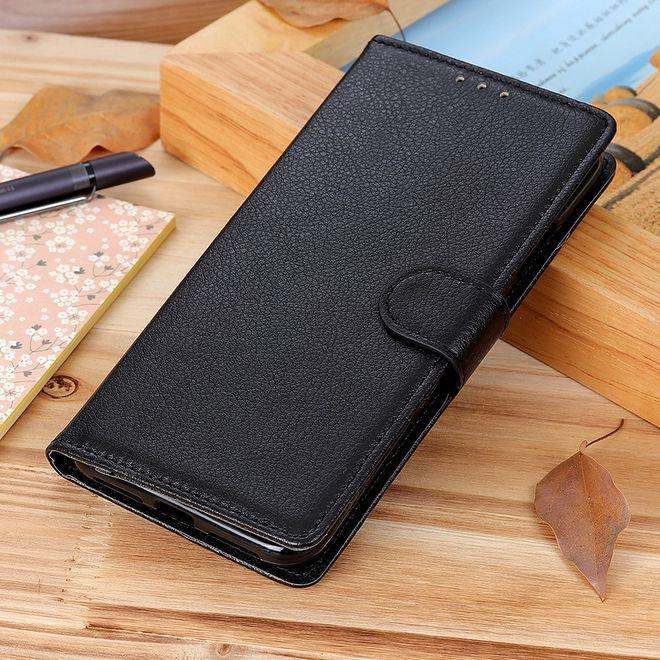 Actual product image MU Classic Litchi Leather Bookcover Series (Samsung Galaxy A12)