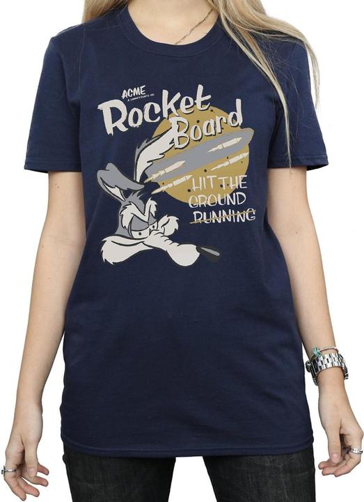 Immagine prodotto Looney Tunes Rocket Board Wile E Coyote - Maglietta boyfriend in cotone (XL)