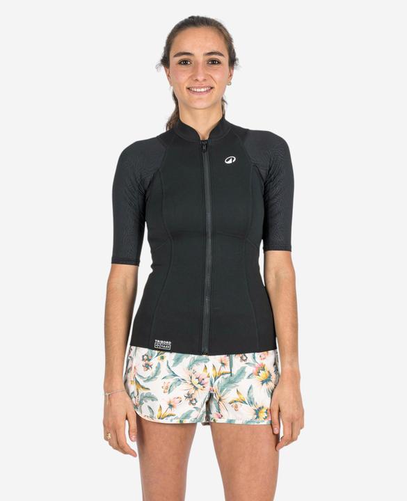 Immagine prodotto Subea YULEX100 top da bagno donna protezione UV 1,5 mm manica corta - nero (1 mm, XL)