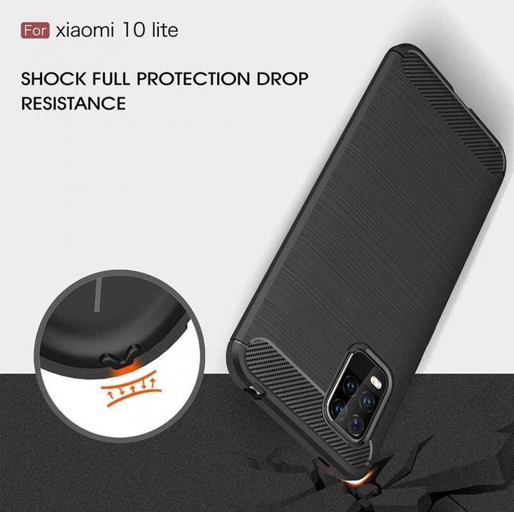 Produktbild Screenguard Xiaomi Mi 10 Lite Hülle Carbon Brushed Soft TPU (Xiaomi Mi 10 Lite)