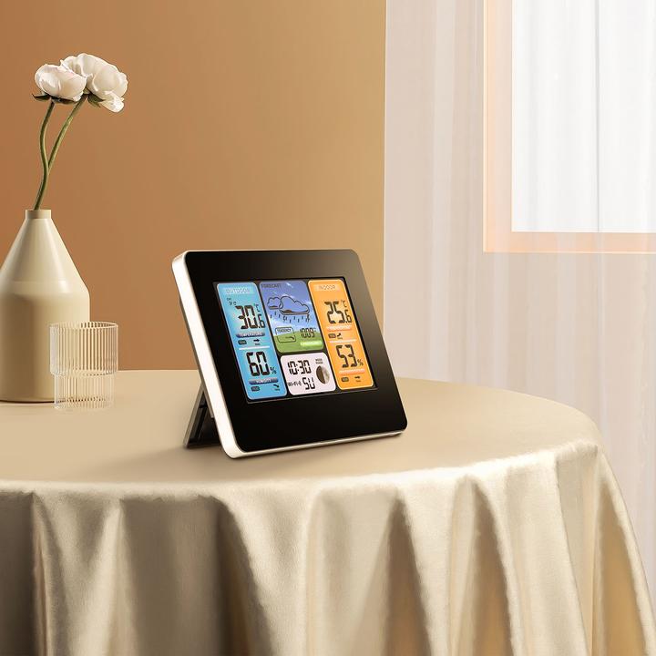 Actual product image Casativo WLAN wireless weather station with outdoor sensor, colour display and clock
