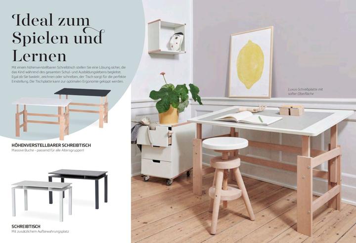 Immagine prodotto Manis-h Manis h Scrivania regolabile in altezza con funzione di inclinazione 140x65 Nero (60)