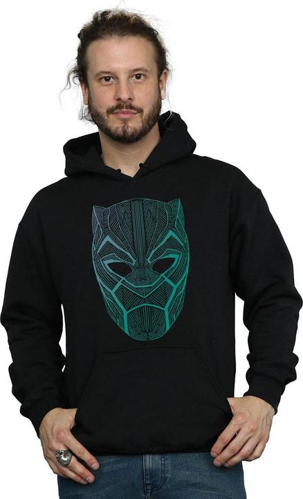 Immagine prodotto Felpa con cappuccio con maschera tribale Black Panther Uomo (M)