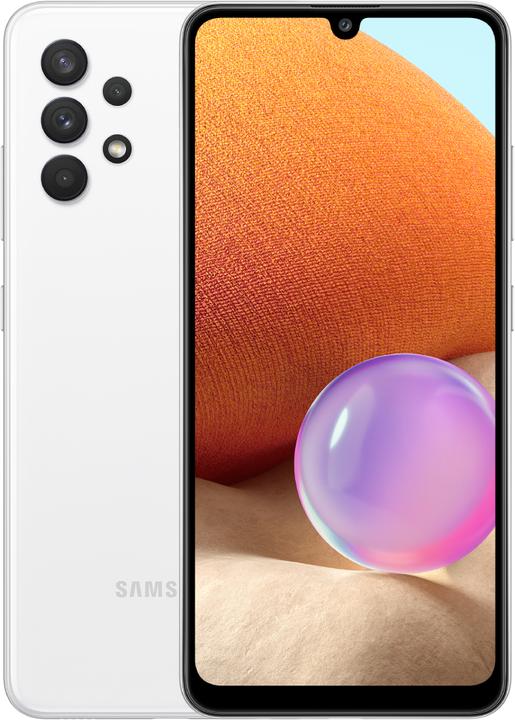 Samsung Galaxy A32 (128 Go, Blanc, 6.40", Double SIM, 64 Mpx, 4G)