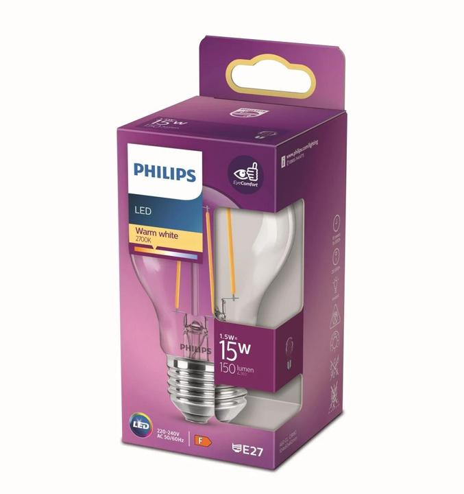 Produktbild Philips Lampe (E27, 1.50 W, 150 lm, 1 x, F)