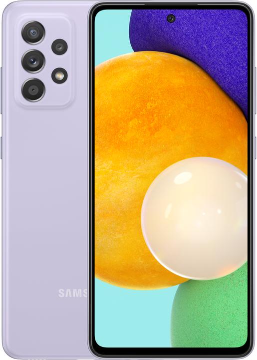 Actual product image Samsung Galaxy A52 5G (128 GB, Lavender, 6.40", Dual SIM, 64 Mpx, 5G)