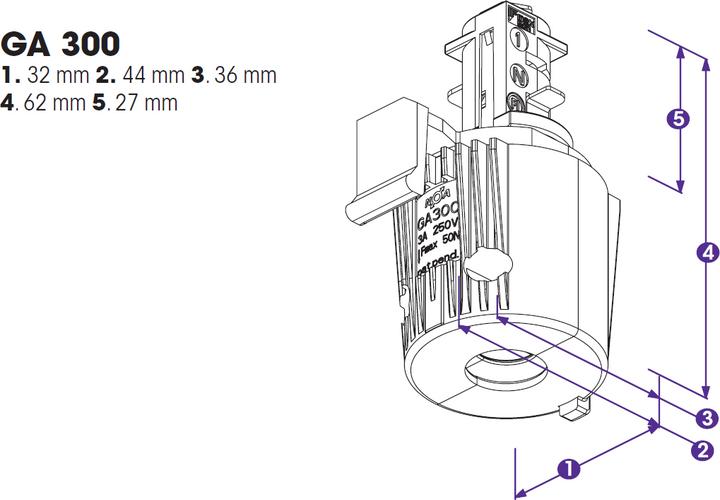 Image du produit Nordic Global Trac Multi Adaptateur 3 phases GA300-3 blanc