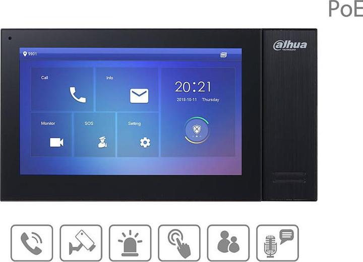 Actual product image Dahua Technology VTH2421FB Video Access System 17 8 cm (7 inch) Black (Cable)