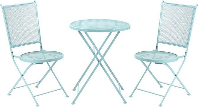 Immagine prodotto Swisshandel24 Set di sedute da giardino per 2 persone set bistrot 1 tavolo + 2 sedie pieghevoli per terrazza (55.50 cm)