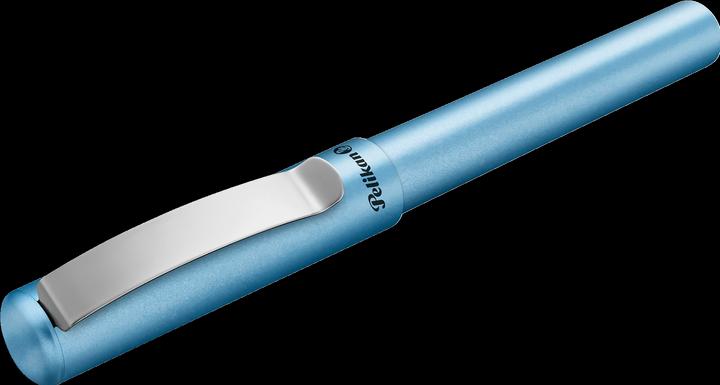 Actual product image Pelikan Fountain pen Pina Colada blue metallic 1+1 TP/FS blue folding box (Blue Metallic, 1 x)