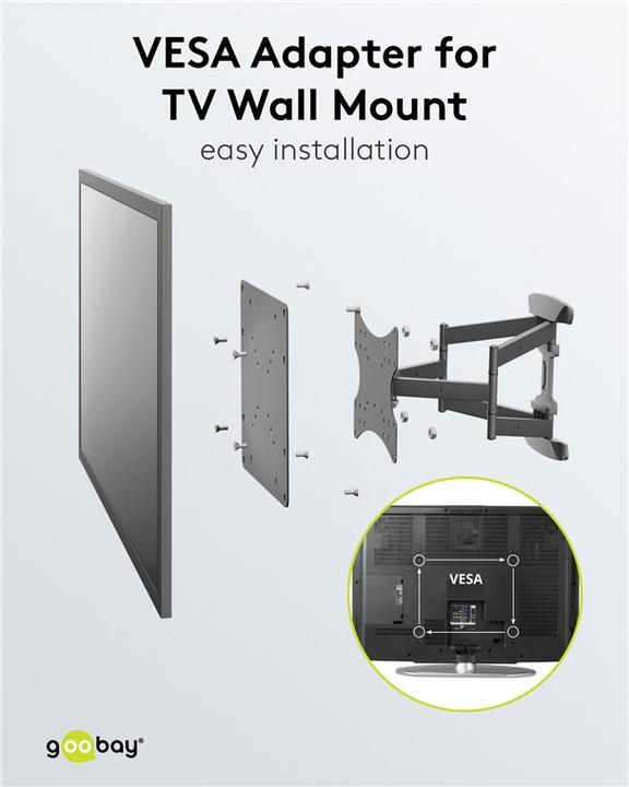 Image du produit Goobay Adaptateur Vesa (Mur, 81", 30 kg)