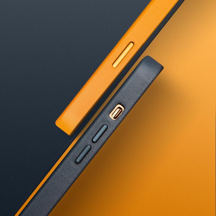Actual product image QiAlino Sleeve (MagSafe compatible) Orange (Apple iPhone 12 Pro Max)