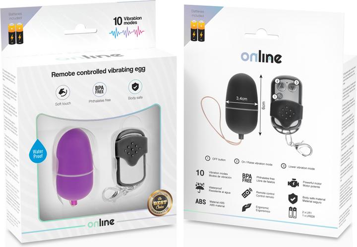 Actual product image Online Vibro egg with remote control, size M