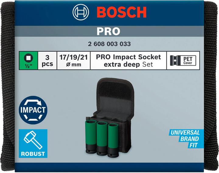 Immagine prodotto Bosch Professional Zubehör Impatto PRO (21 mm, 19 mm, 17 mm)