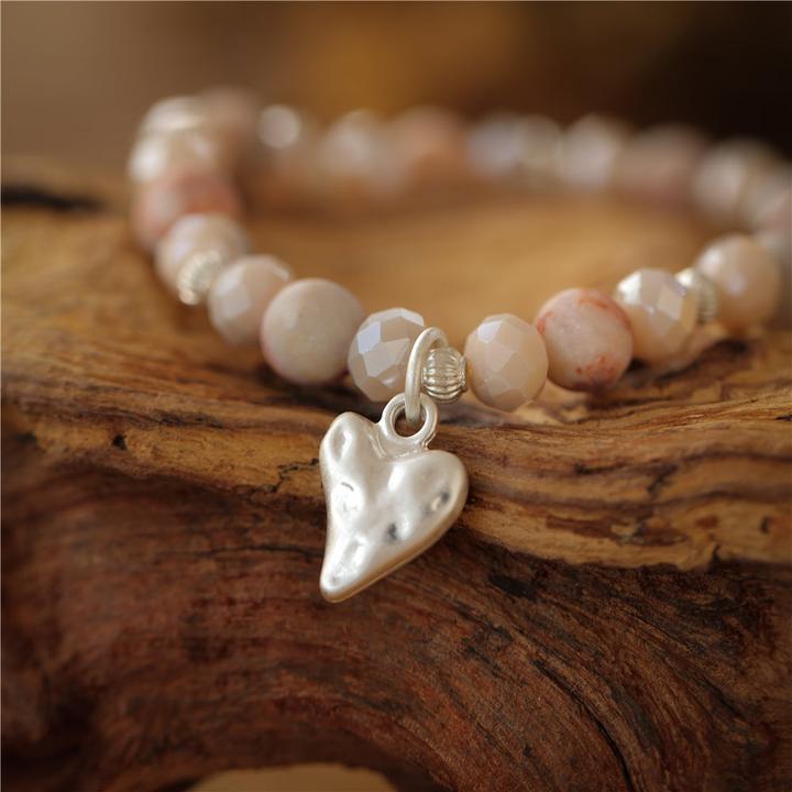 Andreani Armband mit echtem rotem Jaspis (8 cm, Steine)