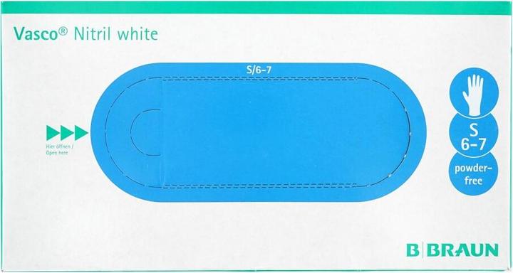 Actual product image 3A Vasco nitrile gloves, 150 pieces, size S, white (S)
