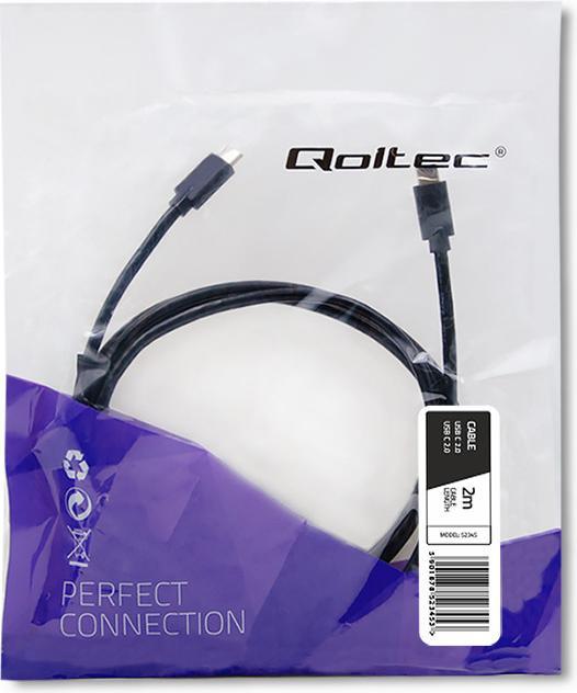 Immagine prodotto Qoltec 52345 Cavo USB 2.0 tipo C maschio (2 m, USB 2.0)