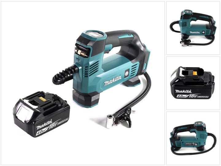 Actual product image Makita DMP 180 M1 Battery compressor 18 V 8.3 bar + 1x battery 4.0 Ah - without charger (0 l)