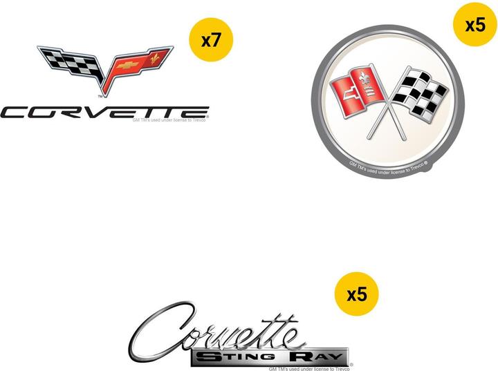 Image du produit Chevrolet - Autocollants CORVETTE DELUXE