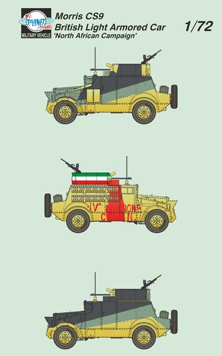 Actual product image Planet Models Morris CS9 British Light Armoured Car 'North African Campaign'1/72