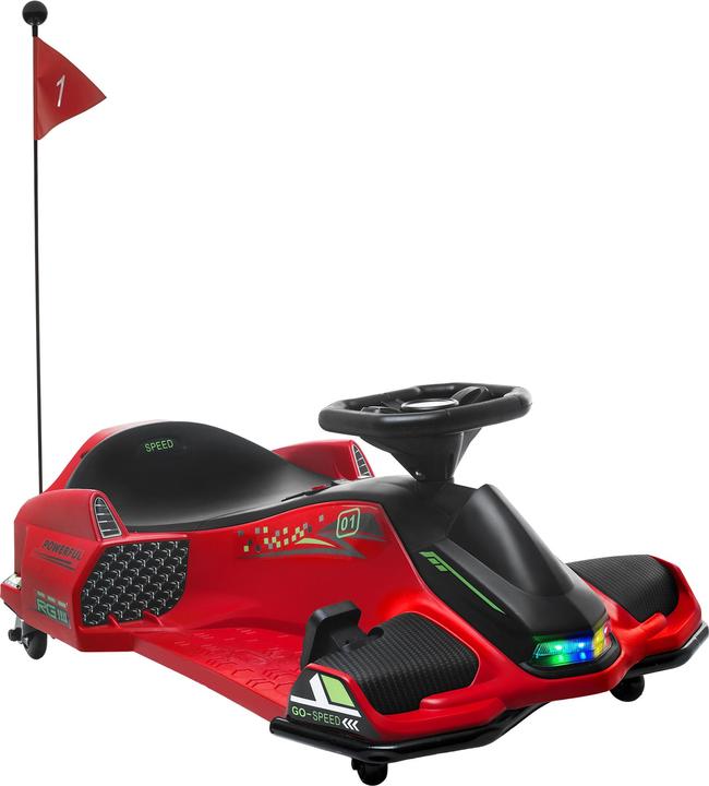 Homcom Kinder Elektro Gokart Kunststoff, Metall Rot