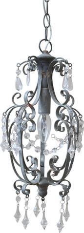 Immagine prodotto Chic Antique Lampada a sospensione grigia, a un braccio, stile vintage shabby (E14)