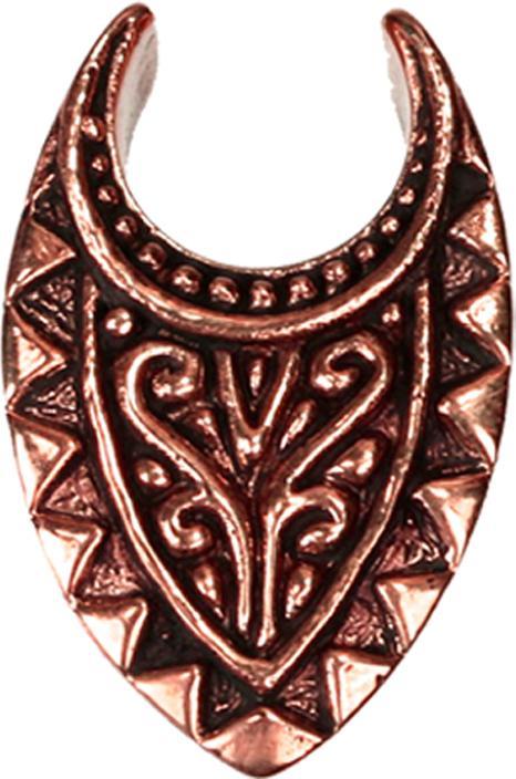 Produktbild Star Piercing Sattel rosegold Schild Zick Zack Brunnen (Messing, Bronze)