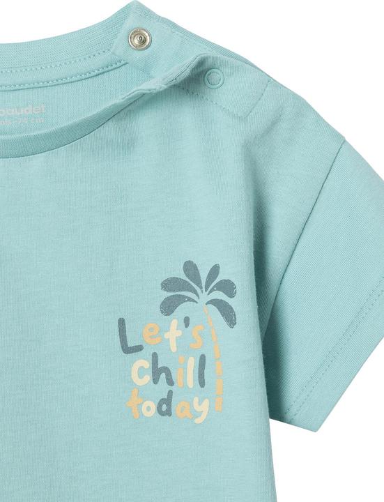 Actual product image Vertbaudet Bio-Kollektion: Baby T-Shirt mit Print hinten und Verschluss an der Schulter (74)