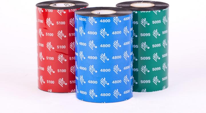 Actual product image Zebra Ribbon, Resin, 40mm x 450m (4 cm, Black)