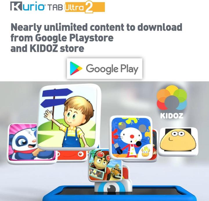 Actual product image KD Toys Kurio Tab Ultra 2 blue (French, Italian, German)