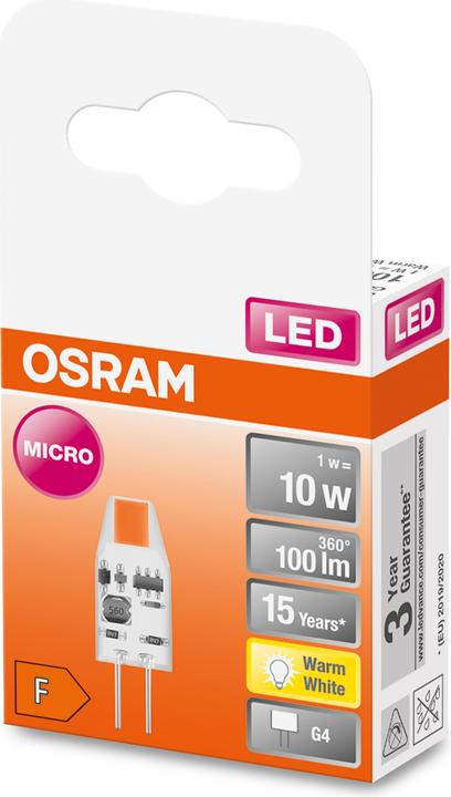 Osram Star Pin Micro (G4, 1 W, 100 lm, 1 x, F)