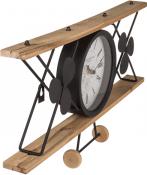 Produktbild Ootb Flugzeug-Uhr, Vintage Look, aus schwarzem