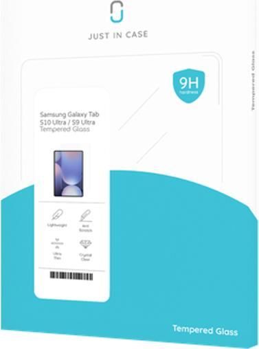 Actual product image Just in Case Tempered glass clear screen protector Samsung Galaxy Tab S9 Ultra/S10 Ultra (1 Piece, Galaxy Tab S10 Ultra)