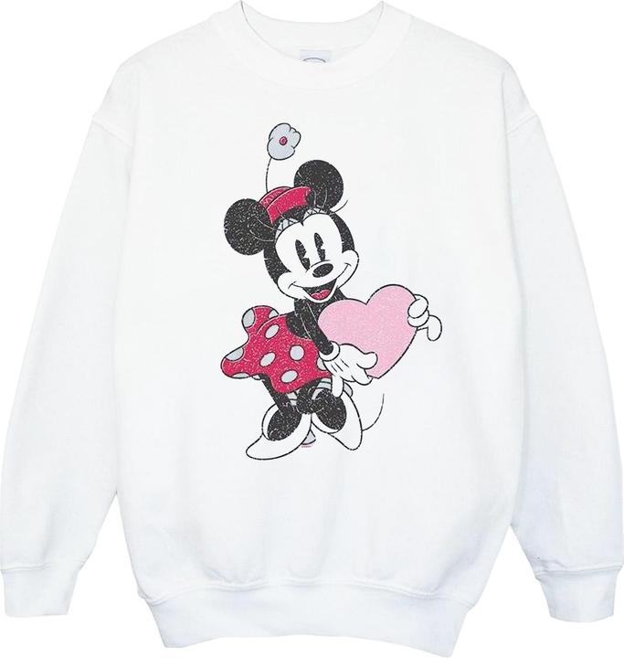 Actual product image Disney Girls Minnie Mouse Love Heart Sweatshirt (152, 158)