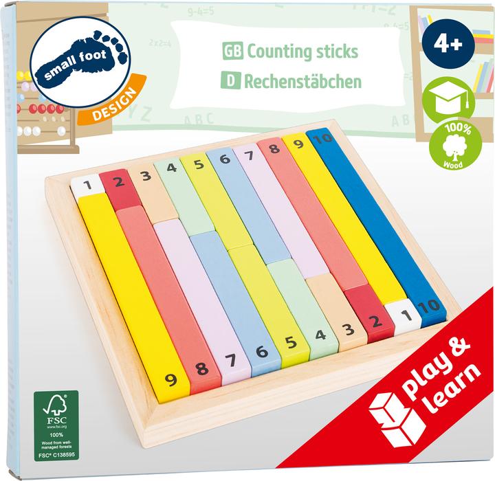 small foot Rechenstäbchen Educate (Deutsch, Französisch, Italienisch, Englisch, Schweizerdeutsch)