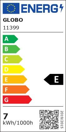 Energy Label Globo LED illuminant 1xE27 LED (E27, 7 W, 5 x, E)